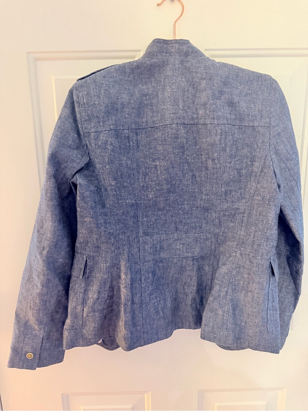 Banana Republic Blue and Beige Floral-Lined Jacket - Picture 3 of 3